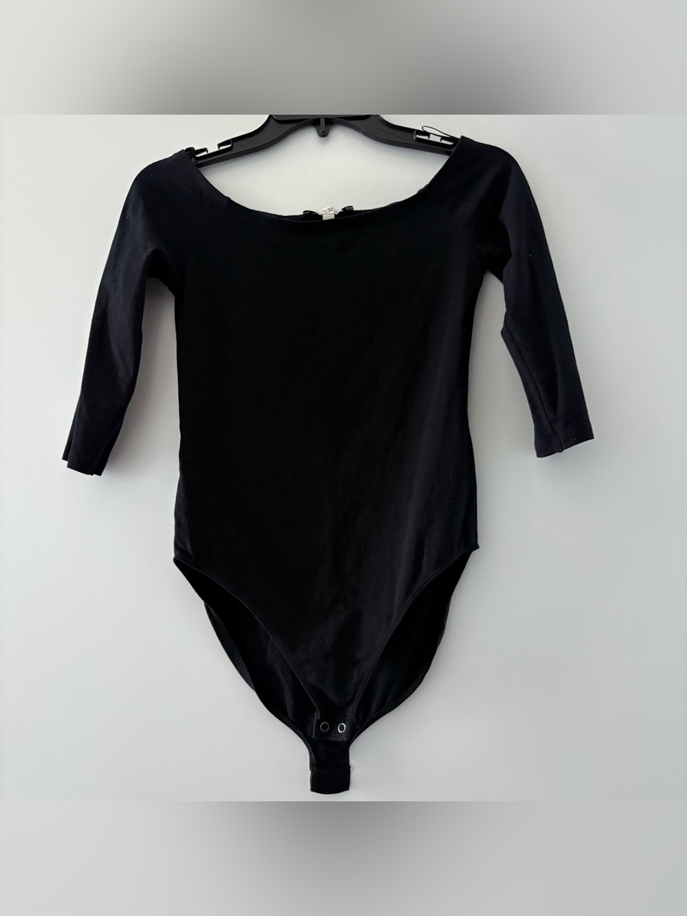 Express one eleven Black Long-Sleeve One-Piece Bodysuit